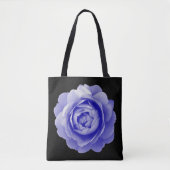 Blauw roos tote bag (Voorkant)