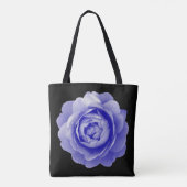 Blauw roos tote bag (Achterkant)