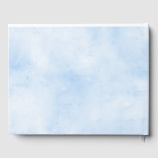 Blauw Roos Tuinblauw en goudblauw Gastenboek (Achterkant)