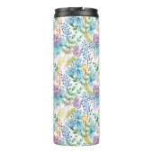 Blauw roos tuinfles thermosbeker (Achterkant)