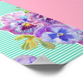 Blauw Roos van boedgie Ventilator Aqua Poster (Hoek)