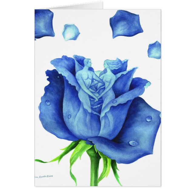 Blauw Roos ventilatorverf - Meerdere (Voorkant)
