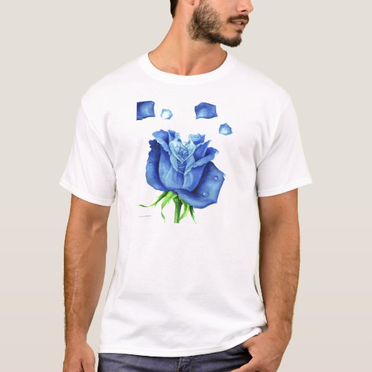 Blauw Roos ventilatorverf - Meerdere T-shirt (Voorkant)
