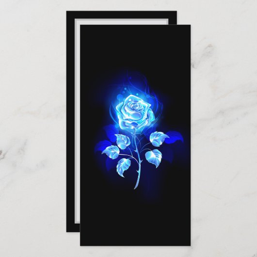 Blauw Roos verbranden Aankondiging (Voorkant / Achterkant)
