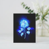 Blauw Roos verbranden Advieskaart (Staand voorkant)