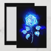 Blauw Roos verbranden Advieskaart (Voorkant / Achterkant)