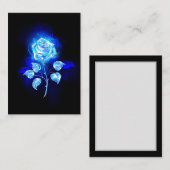 Blauw Roos verbranden Advieskaart (Voorkant / Achterkant)