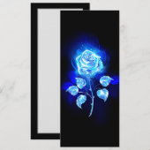 Blauw Roos verbranden Advieskaart (Voorkant / Achterkant)