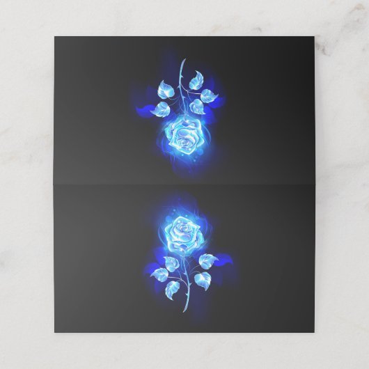 Blauw Roos verbranden Afsprakenkaart (Buitenkant ongevouwen)