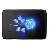 Blauw Roos verbranden Badmat (Voorkant)
