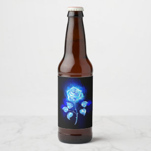 Blauw Roos verbranden Bier Etiket