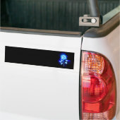 Blauw Roos verbranden Bumpersticker (Op Truck)