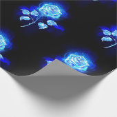 Blauw Roos verbranden Cadeaupapier (Hoek)