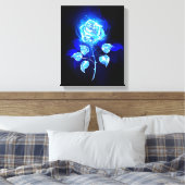 Blauw Roos verbranden Canvas Afdruk (Insitu (Slaapkamer))