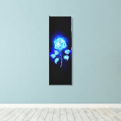 Blauw Roos verbranden Canvas Afdruk (Insitu (Houten vloer))