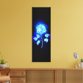 Blauw Roos verbranden Canvas Afdruk (Insitu (Woonkamer))