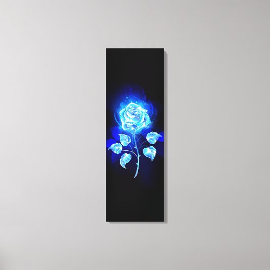 Blauw Roos verbranden Canvas Afdruk (Voorkant)