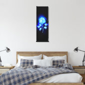 Blauw Roos verbranden Canvas Afdruk (Insitu (Slaapkamer))