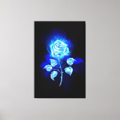 Blauw Roos verbranden Canvas Afdruk (Voorkant)