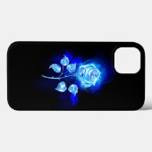 Blauw Roos verbranden Case-Mate iPhone Case (Achterkant (horizontaal))