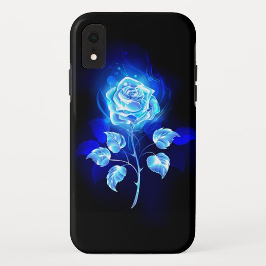 Blauw Roos verbranden Case-Mate iPhone Case (Achterkant)