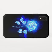Blauw Roos verbranden Case-Mate iPhone Case (Achterkant (horizontaal))