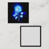 Blauw Roos verbranden Contactkaartje (Voorkant / Achterkant)
