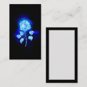 Blauw Roos verbranden Contactkaartje (Voorkant / Achterkant)