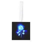 Blauw Roos verbranden Decoratie (Voorkant)