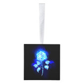 Blauw Roos verbranden Decoratie (Rechts)