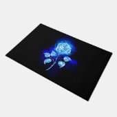 Blauw Roos verbranden Deurmat (Schuin)