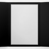 Blauw Roos verbranden Drieluik Kaart (Binnenkant midden)