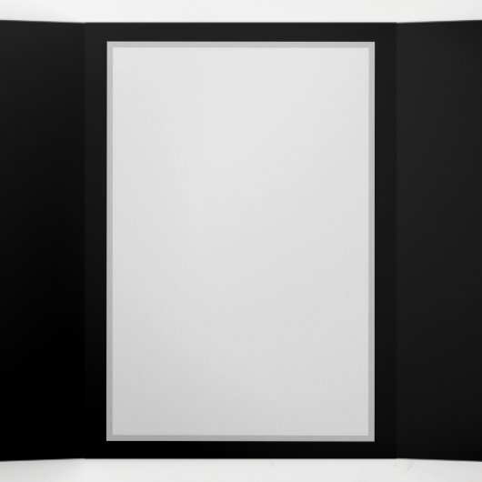 Blauw Roos verbranden Drieluik Uitnodiging (Binnenkant midden)