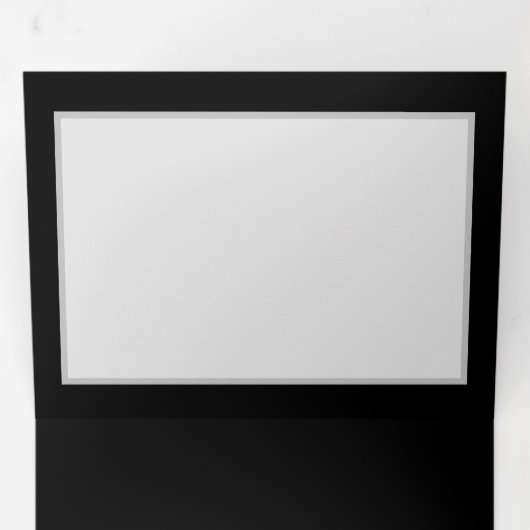 Blauw Roos verbranden Drieluik Uitnodiging (Binnenzijde eerst)