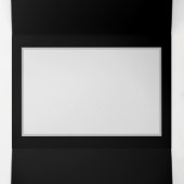 Blauw Roos verbranden Drieluik Uitnodiging (Binnenkant midden)