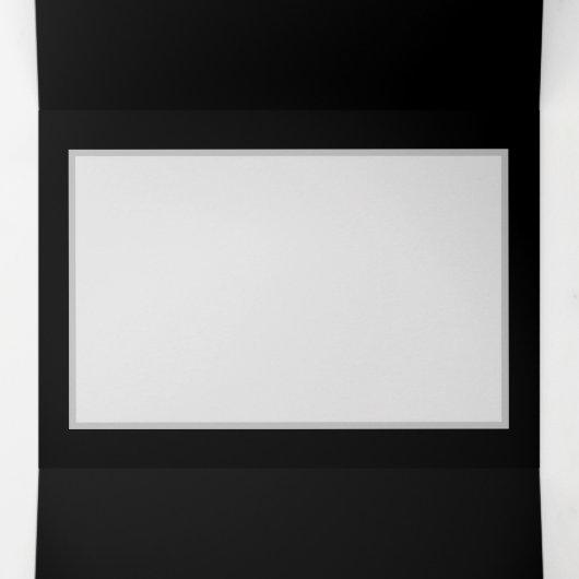 Blauw Roos verbranden Drieluik Uitnodiging (Binnenkant midden)