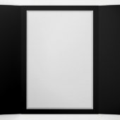 Blauw Roos verbranden Drieluik Wenskaart (Binnenkant midden)