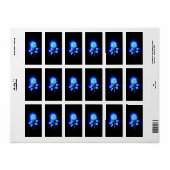 Blauw Roos verbranden Etiket (Full Sheet)