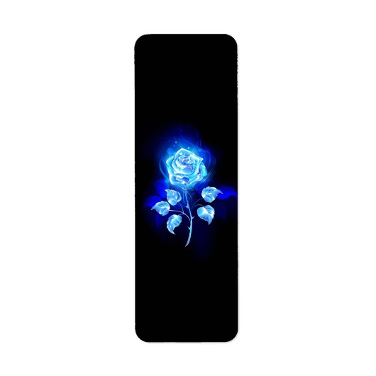 Blauw Roos verbranden Etiket (Voorkant)