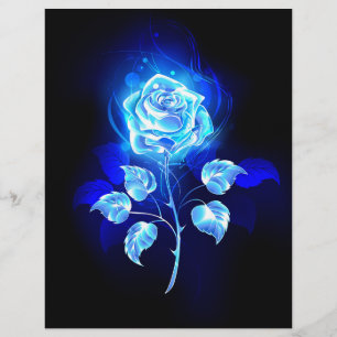 Blauw Roos verbranden Flyer