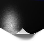 Blauw Roos verbranden Foto Afdruk (Hoek)