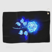 Blauw Roos verbranden Golfhanddoek (Horizontaal)
