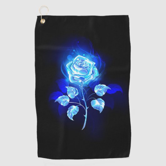 Blauw Roos verbranden Golfhanddoek (Voorkant)