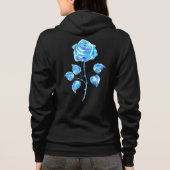 Blauw Roos verbranden Hoodie (Achterkant)