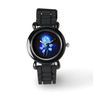 Blauw Roos verbranden Horloge