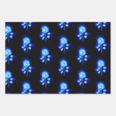 Blauw Roos verbranden Inpakpapier Vel (Voorkant 2)