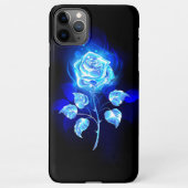 Blauw Roos verbranden iPhone Hoesje (Achterkant)