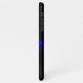 Blauw Roos verbranden iPhone Hoesje (Linkerkant)