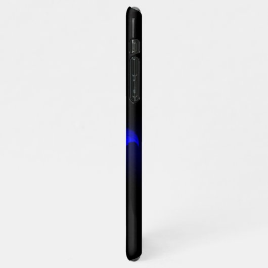 Blauw Roos verbranden iPhone Hoesje (Linkerkant)