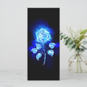 Blauw Roos verbranden Kaart (Staand voorkant)